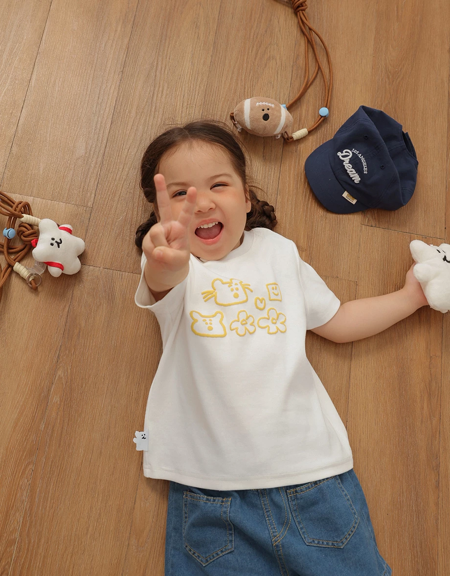 【DINOTAENG】Puff Print T-Shirt (Kids)