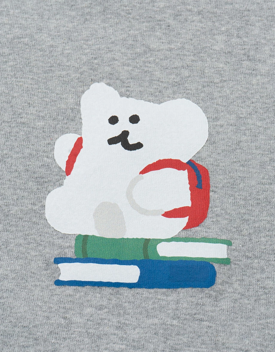 【DINOTAENG】Graphic Cropped T-Shirt With Ruffled Hem 【DINOTAENG】Graphic Cropped T-Shirt With Ruffled Hem