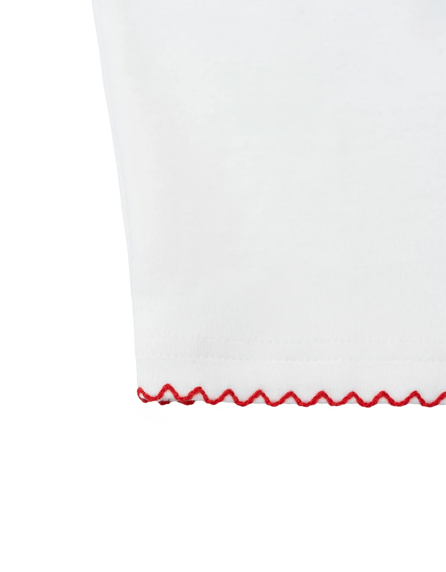 【DINOTAENG】Graphic Cropped T-Shirt With Ruffled Hem 【DINOTAENG】Graphic Cropped T-Shirt With Ruffled Hem