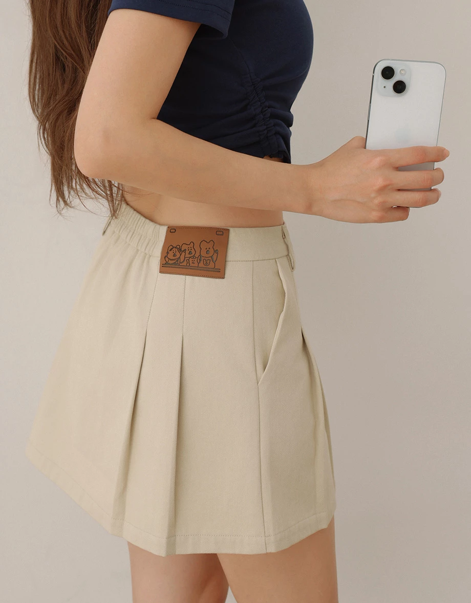 【DINOTAENG】Side Drawstring Ruched Cropped T-Shirt 【DINOTAENG】Side Drawstring Ruched Cropped T-Shirt