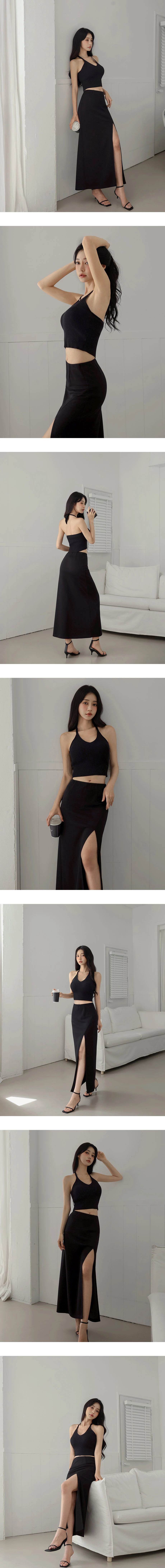 【AIR空氣棉零重力】輕塑收腹開衩直筒長裙 【AIR空氣棉零重力】輕塑收腹開衩直筒長裙