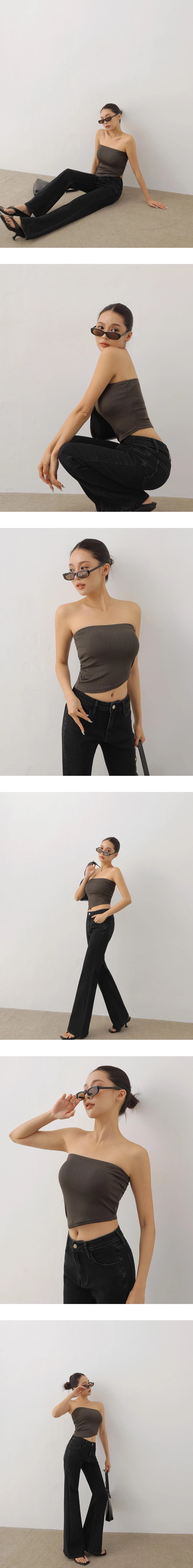 低腰修身小喇叭水洗牛仔褲