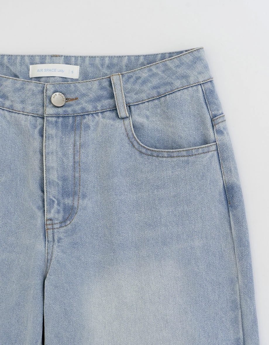 Stitch Detail Elastic Back Waistband Wide Leg Jeans Denim Pants with Pockets Stitch Detail Elastic Back Waistband Wide Leg Jeans Denim Pants with Pockets
