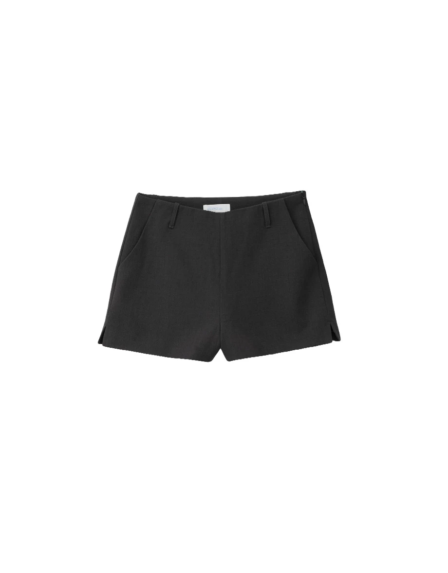 AIRY HOURGLASS Inverted V Waistband Side Slit Tailored Shorts