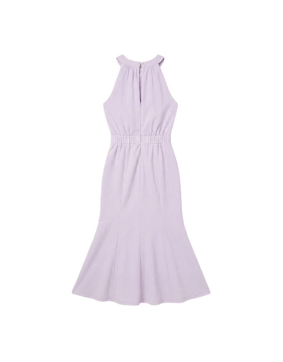 Halterneck Ruched Bust High Slit Hemline Padded Mermaid Maxi Dress Halterneck Ruched Bust High Slit Hemline Padded Mermaid Maxi Dress