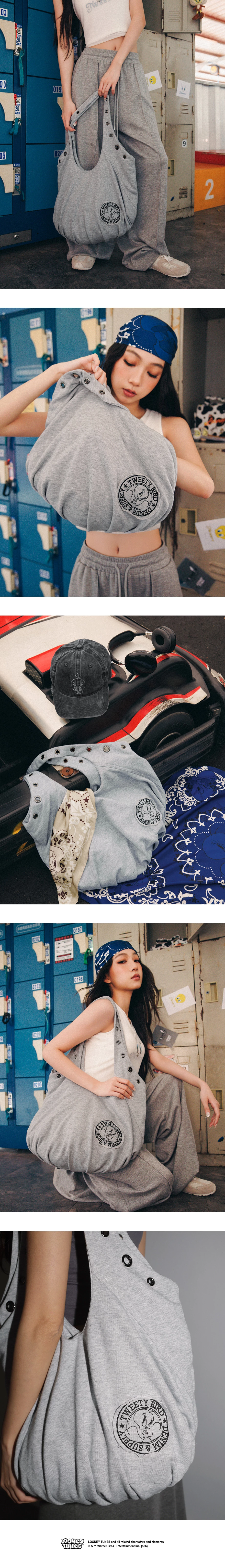 【樂一通】 崔弟款印花金屬扣眼裝飾流浪包