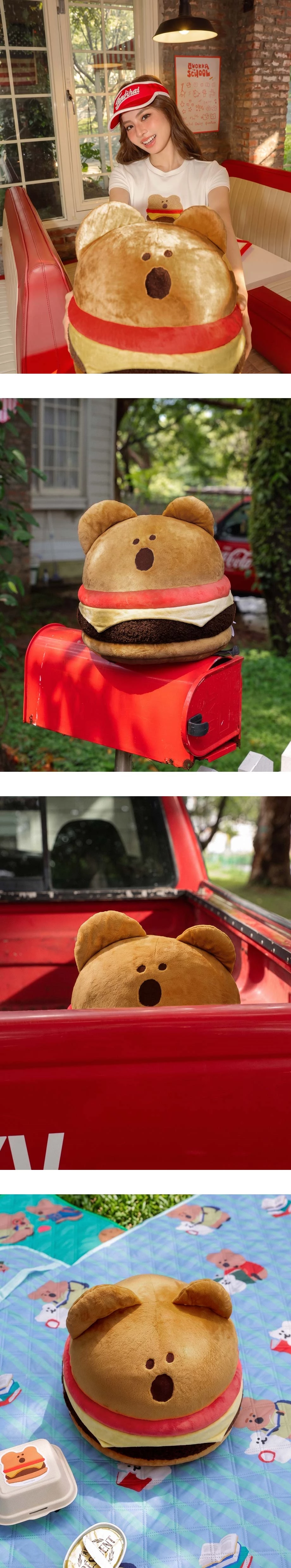 【DINOTAENG】QUOKKA Burger Shaped Cushion Bolster
