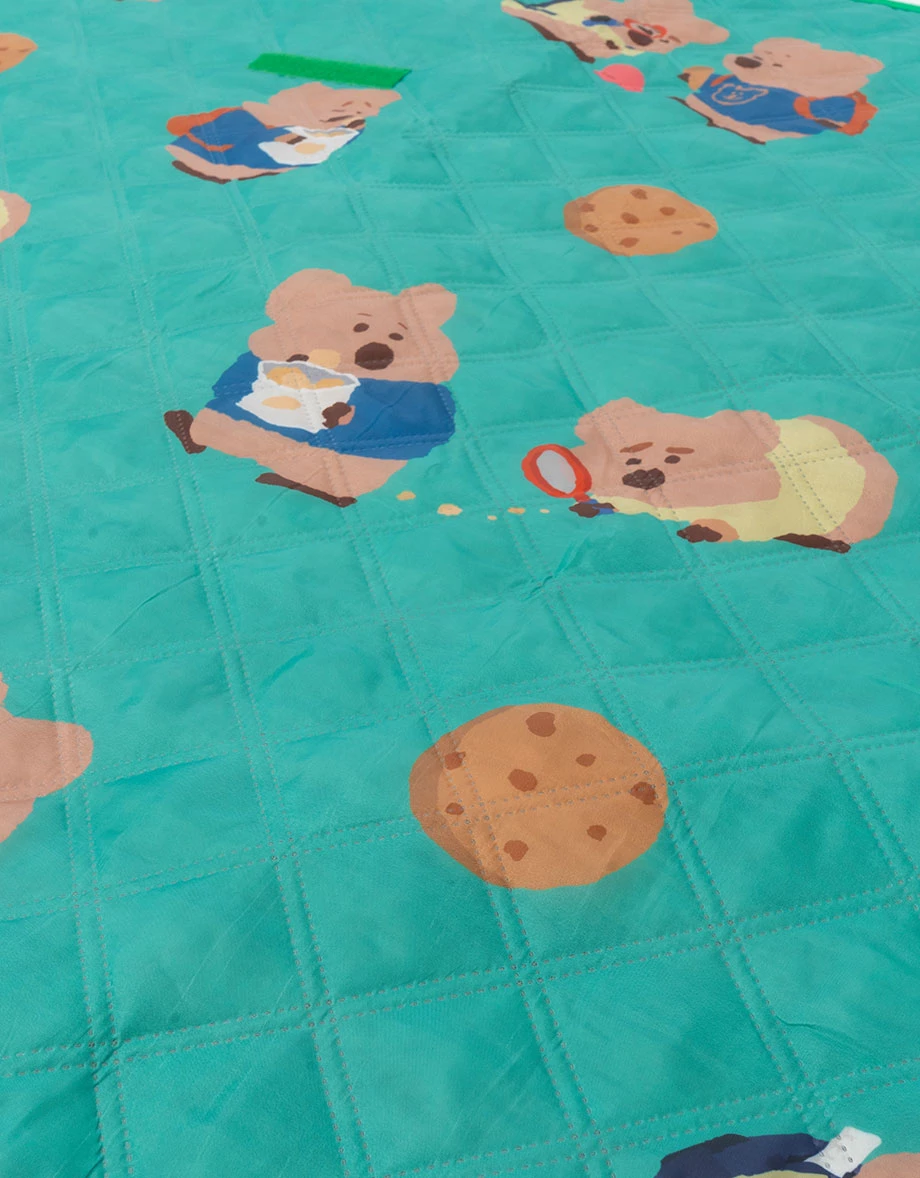 【DINOTAENG】Quilted Printed Water-Repellent Portable Picnic Mat 【DINOTAENG】Quilted Printed Water-Repellent Portable Picnic Mat