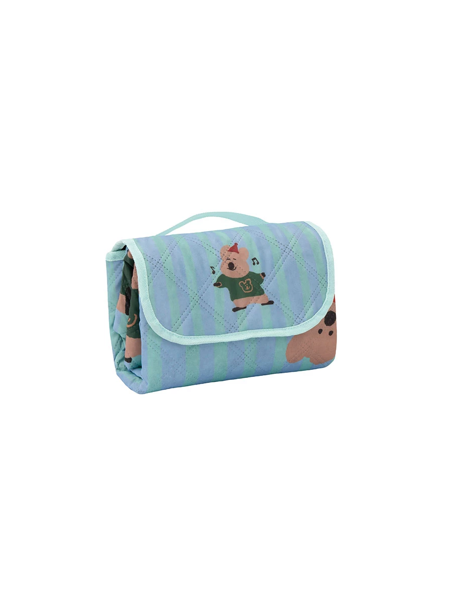 【DINOTAENG】Quilted Printed Water-Repellent Portable Picnic Mat