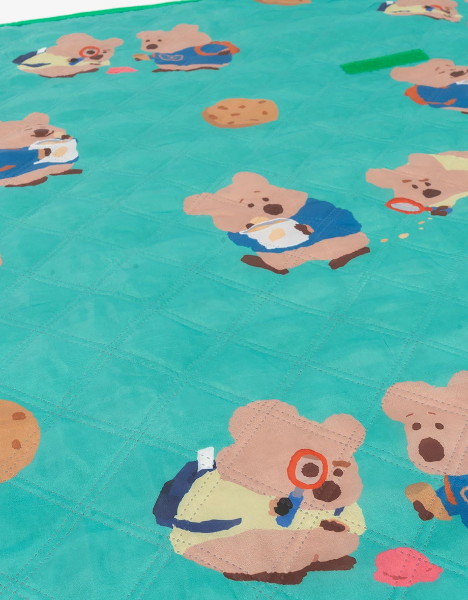 【DINOTAENG】Quilted Printed Water-Repellent Portable Picnic Mat 【DINOTAENG】Quilted Printed Water-Repellent Portable Picnic Mat