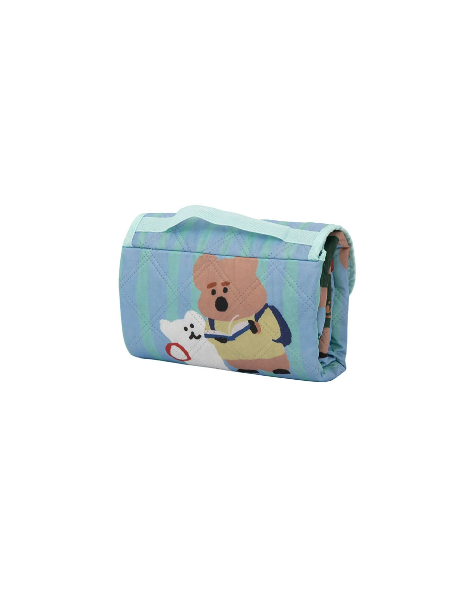 【DINOTAENG】Quilted Printed Water-Repellent Portable Picnic Mat