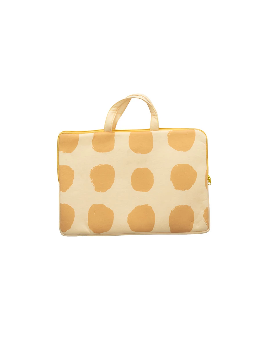 【DINOTAENG】Printed Laptop Sleeve With Embroidered Patch 【DINOTAENG】Printed Laptop Sleeve With Embroidered Patch