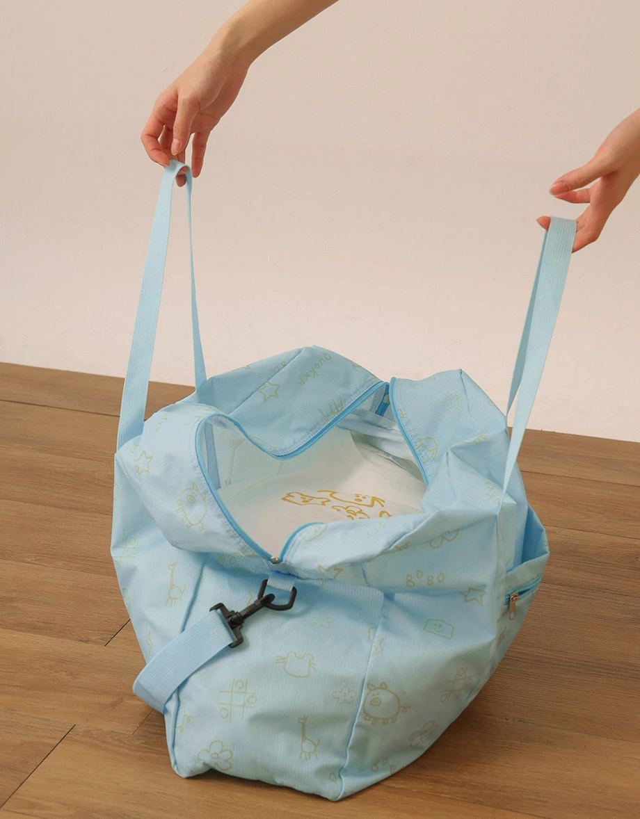 【DINOTAENG】Foldable All-Over Print Portable Travel Bag 【DINOTAENG】Foldable All-Over Print Portable Travel Bag