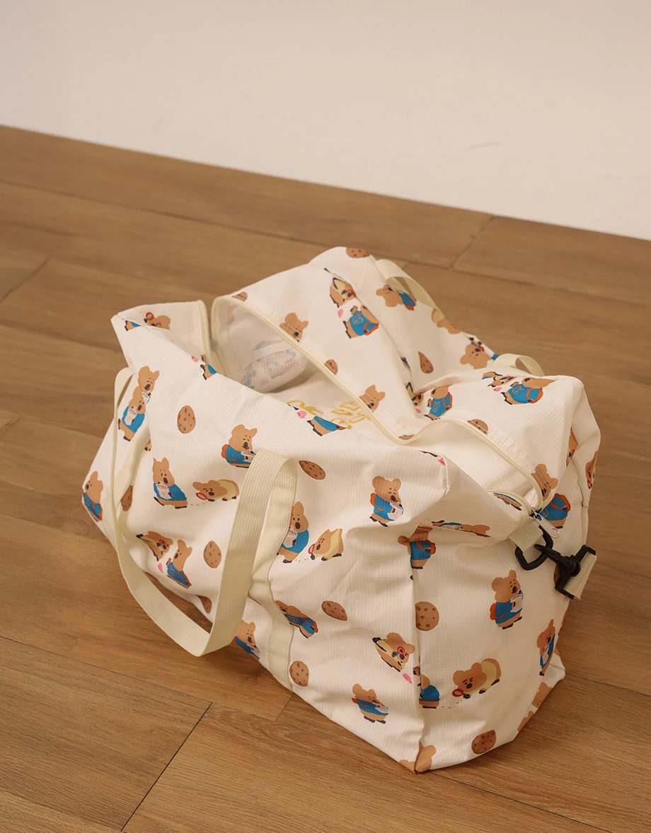 【DINOTAENG】Foldable All-Over Print Portable Travel Bag 【DINOTAENG】Foldable All-Over Print Portable Travel Bag
