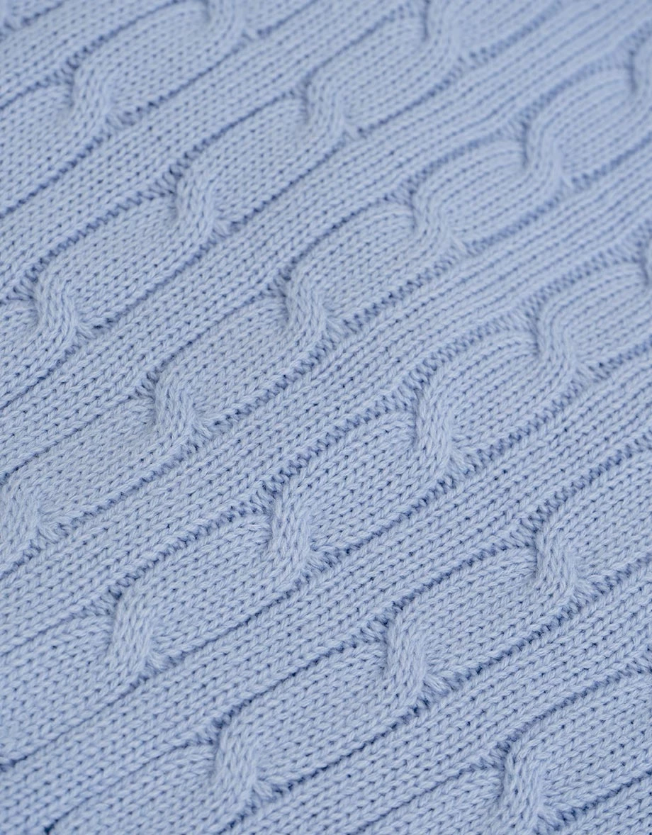 V領排扣短袖短版麻花針織開襟衫