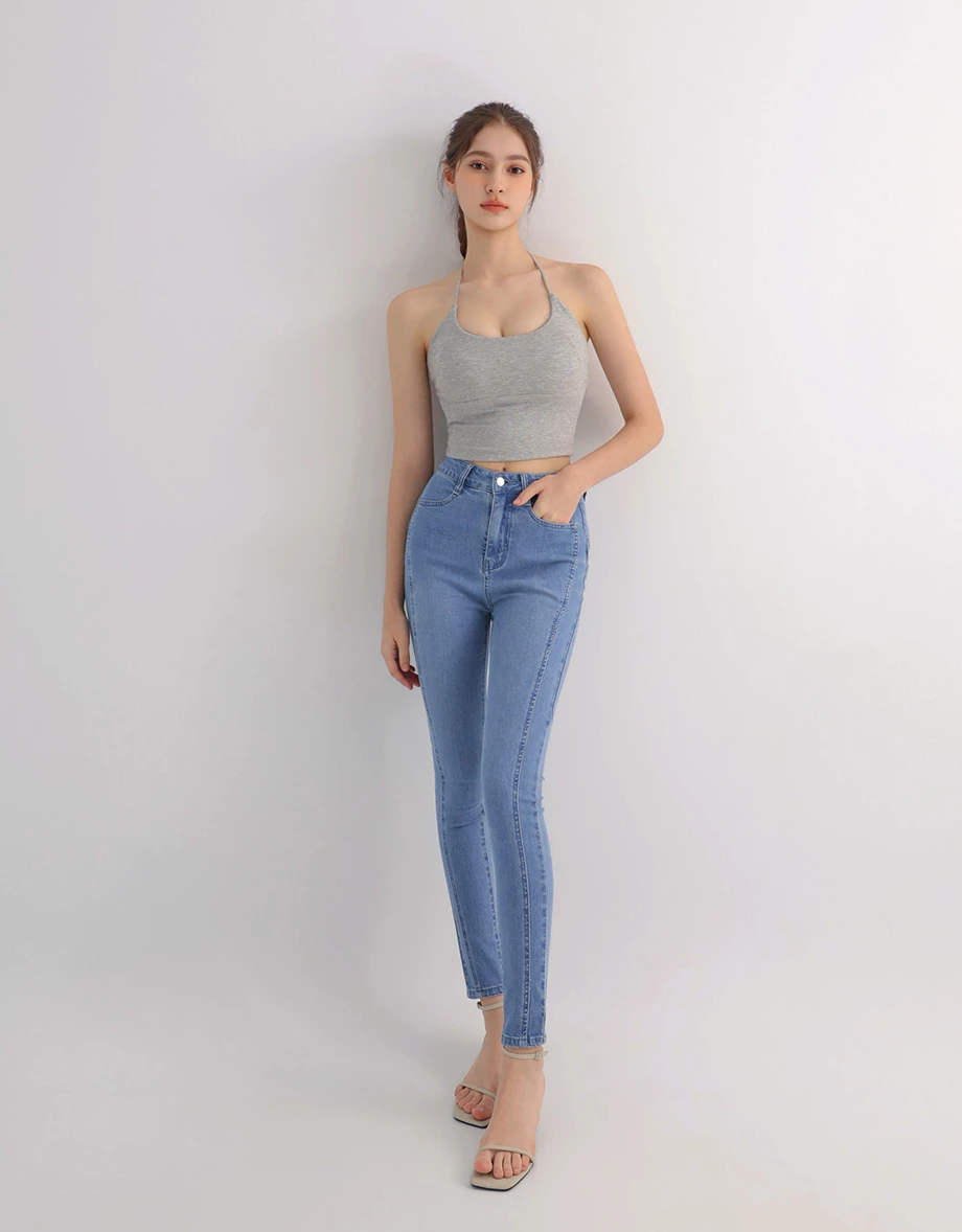 Halter Neck Back Cutout Fitted Padded Bra Top Halter Neck Back Cutout Fitted Padded Bra Top