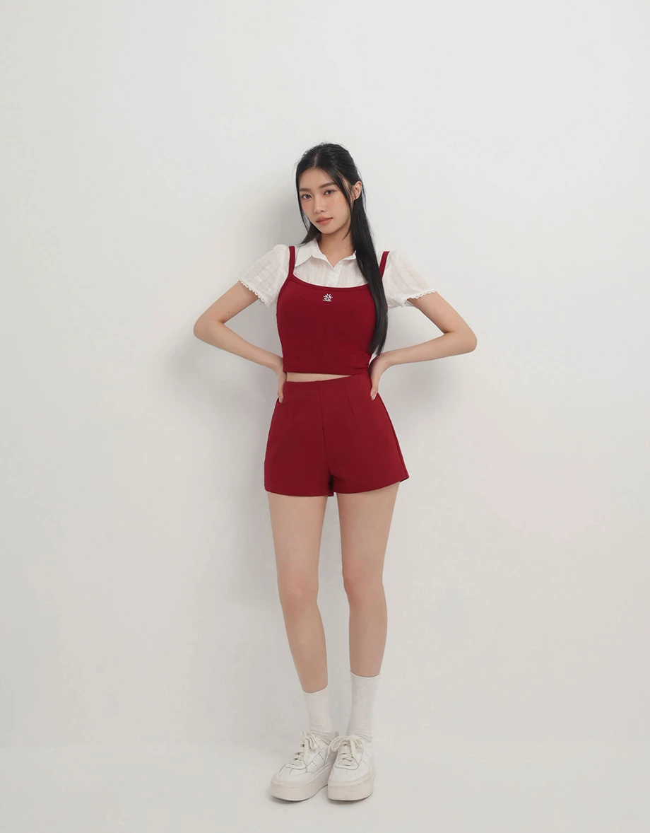CNY CHEONGSAM QIPAO TOP Padded Bra Top Blesses Lucky Character Ribbed Camisole CNY CHEONGSAM QIPAO TOP Padded Bra Top Blesses Lucky Character Ribbed Camisole