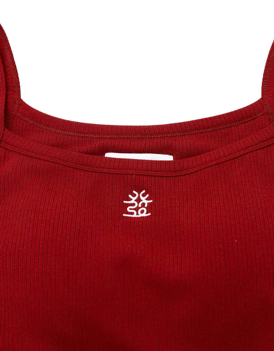 CNY CHEONGSAM QIPAO TOP Padded Bra Top Blesses Lucky Character Ribbed Camisole CNY CHEONGSAM QIPAO TOP Padded Bra Top Blesses Lucky Character Ribbed Camisole