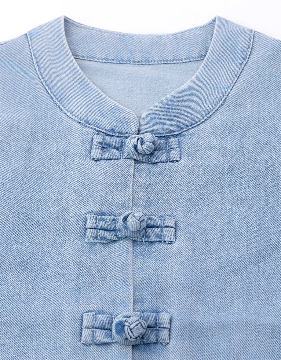 Denim Family CNY Boys Mandarin SHIRT Chinese Style TOP Jeans Short Sleeve (Kids Boys Matching Item for Cheongsam Qipao Collection ) Denim Family CNY Boys Mandarin SHIRT Chinese Style TOP Jeans Short Sleeve (Kids Boys Matching Item for Cheongsam Qipao Collection )