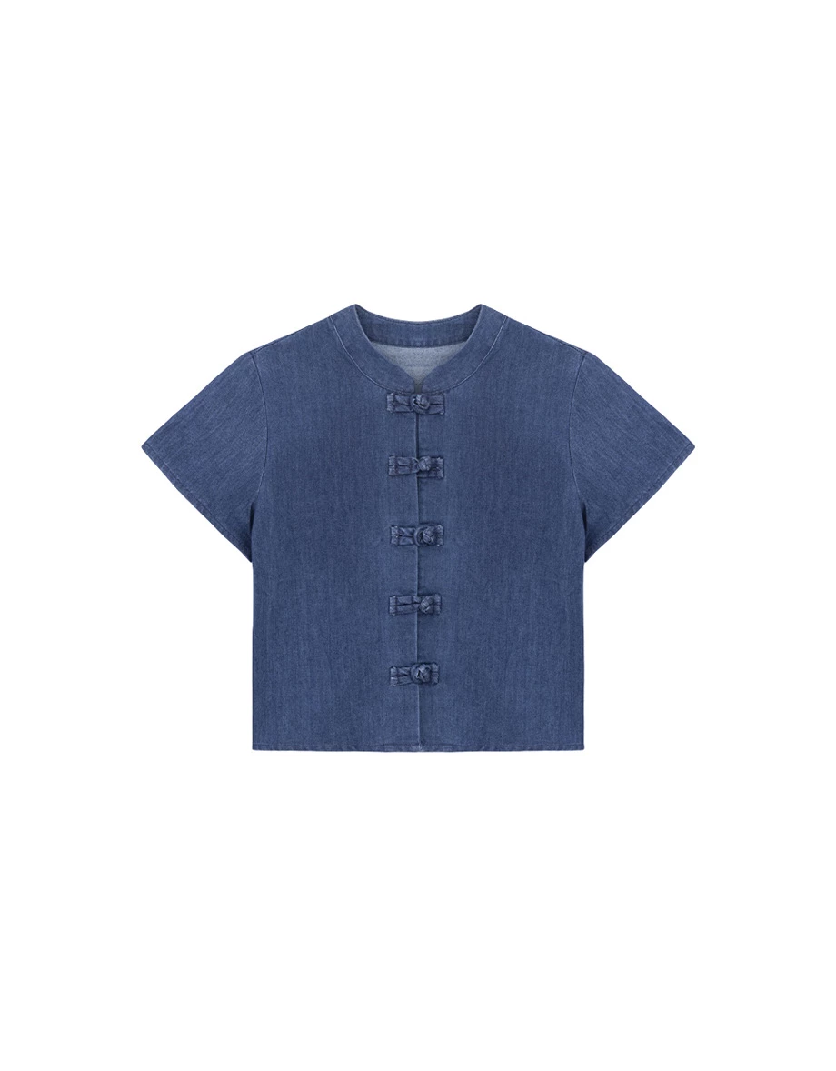 Denim Family CNY Boys Mandarin SHIRT Chinese Style TOP Jeans Short Sleeve (Kids Boys Matching Item for Cheongsam Qipao Collection ) Denim Family CNY Boys Mandarin SHIRT Chinese Style TOP Jeans Short Sleeve (Kids Boys Matching Item for Cheongsam Qipao Collection )