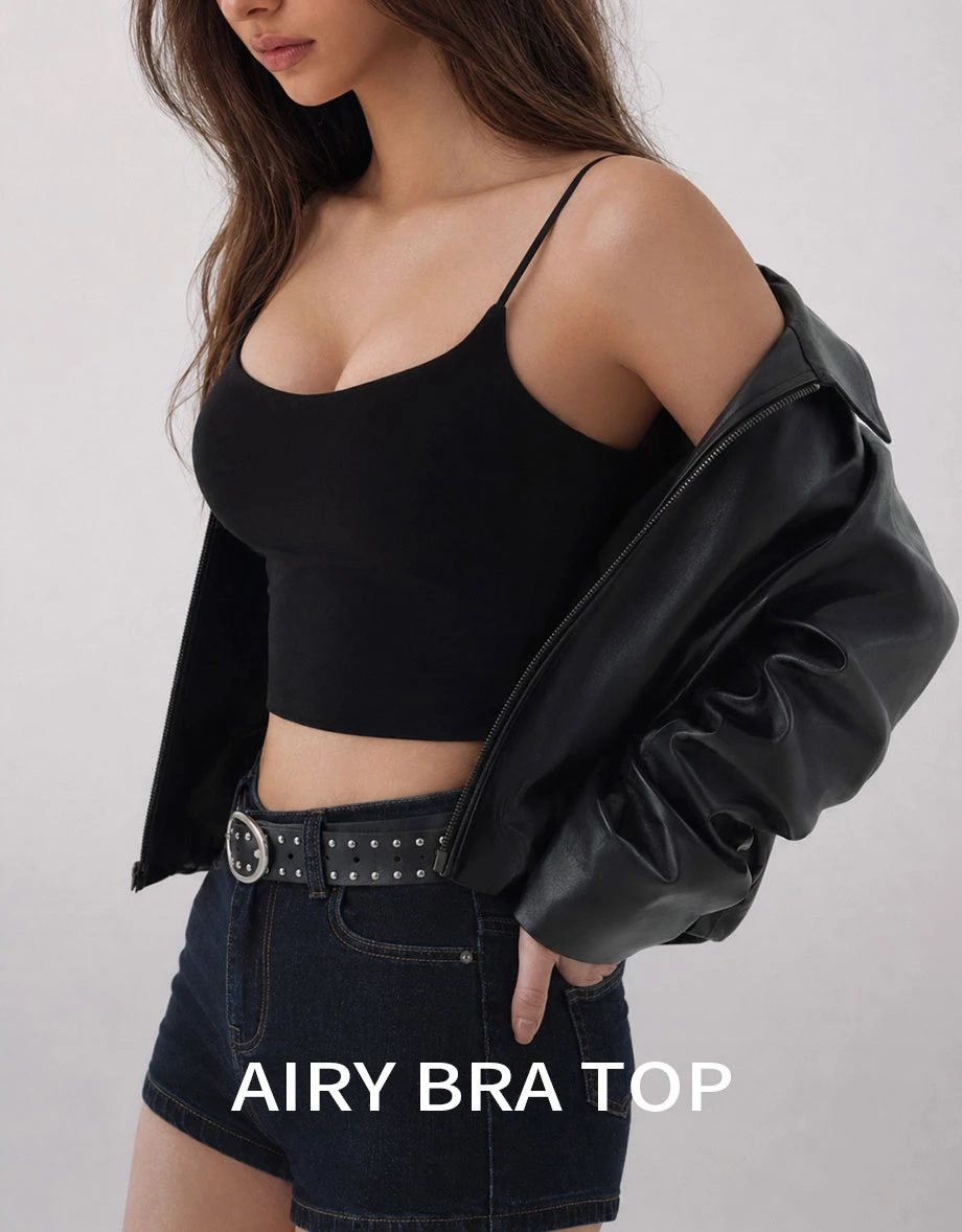 AIRY HOURGLASS Fitted Spaghetti Strap Scoop Neck Ruched Bust Padded Bra Top