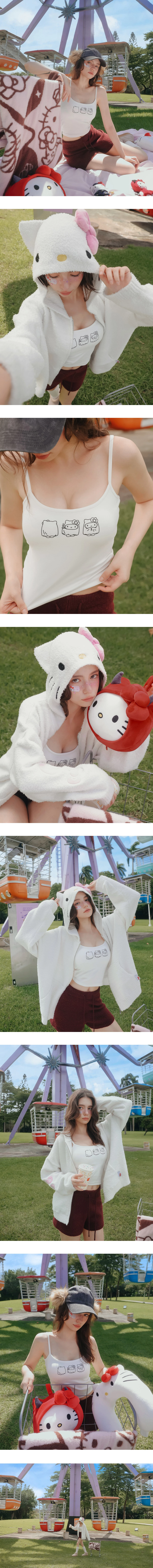 【Hello Kitty】印花小圖短版細肩帶BRA背心