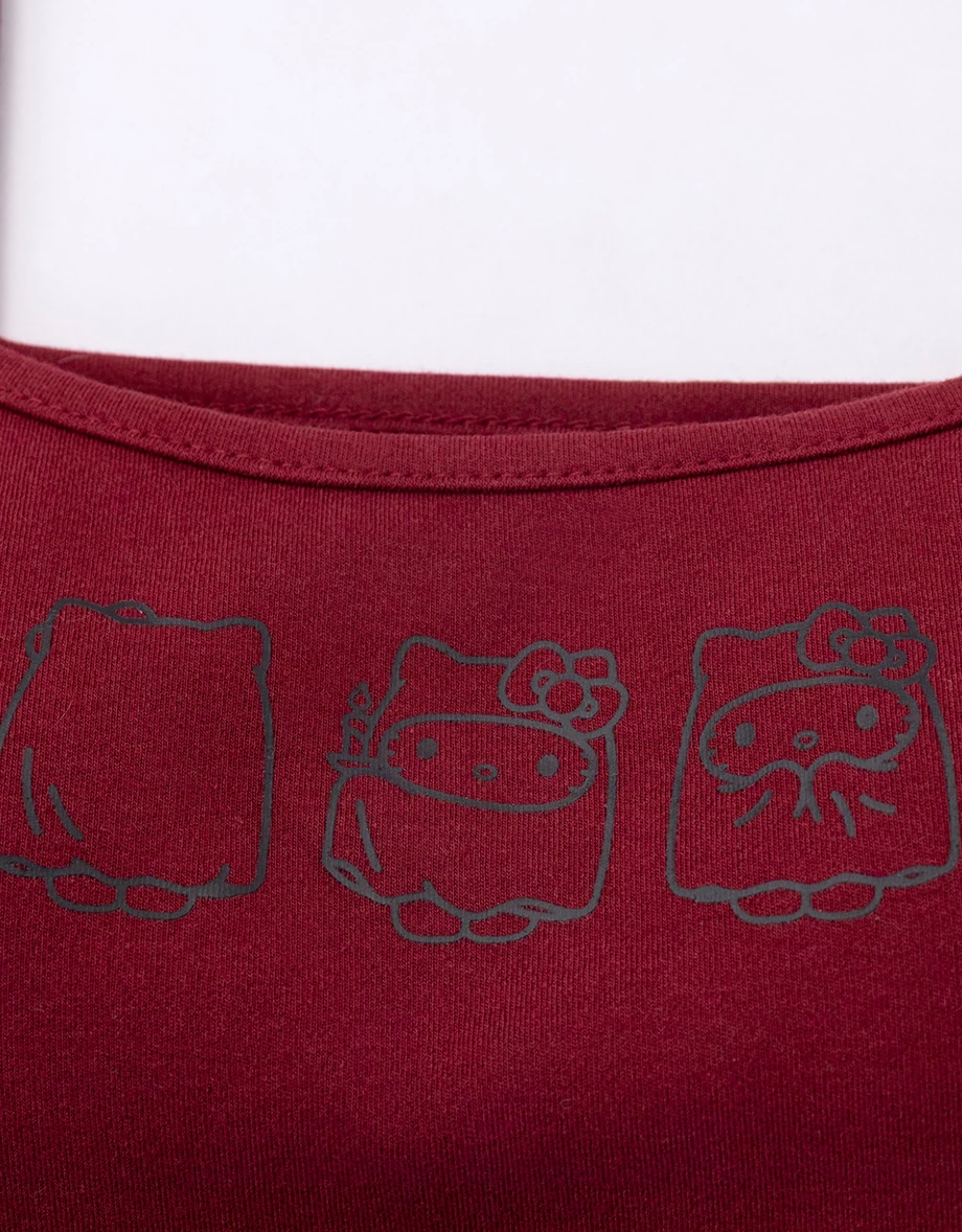 【Hello Kitty】印花小圖短版細肩帶BRA背心