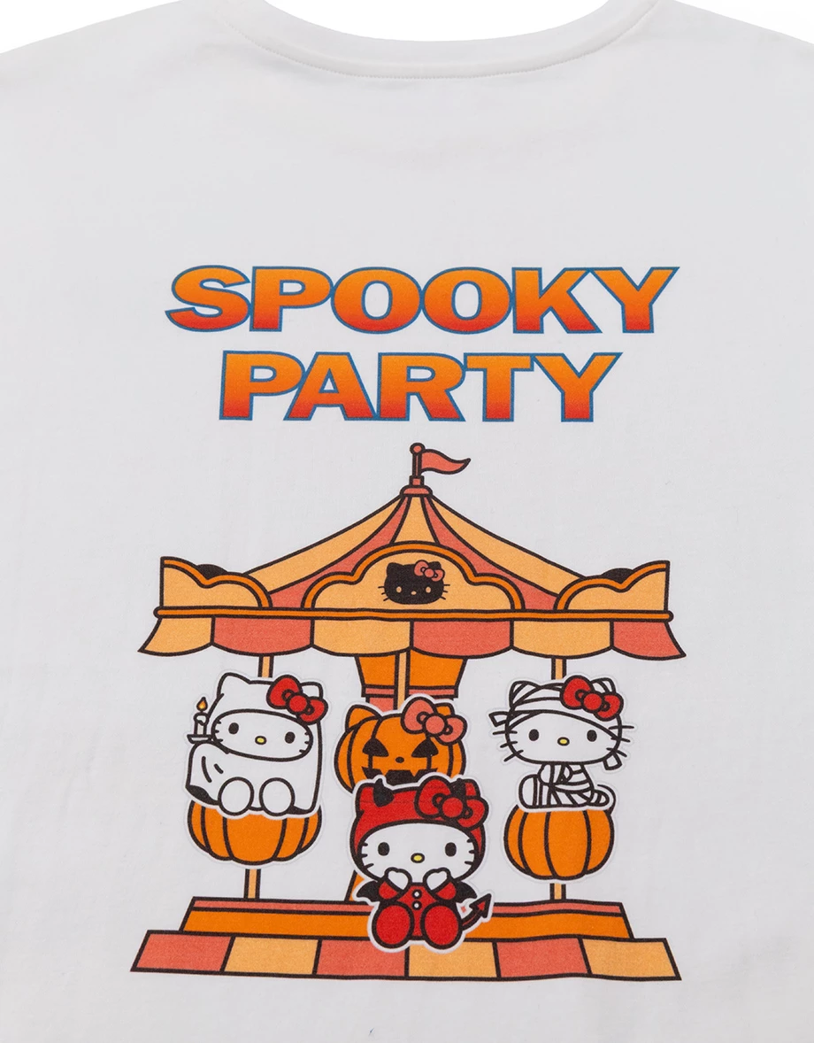 【Hello Kitty】美背印花圓領短袖寬版TEE 【Hello Kitty】美背印花圓領短袖寬版TEE
