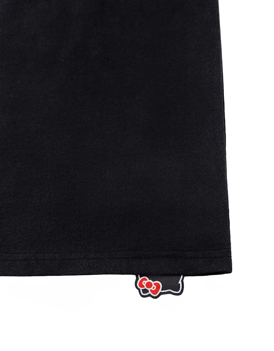 【Hello Kitty】美背印花圓領短袖寬版水洗TEE 【Hello Kitty】美背印花圓領短袖寬版水洗TEE