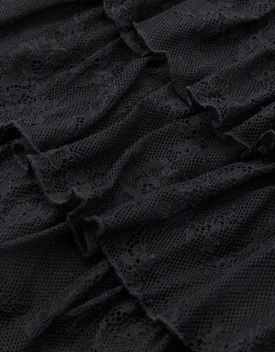 Floral Lace Tiered Ruffle Mini Skirt Floral Lace Tiered Ruffle Mini Skirt