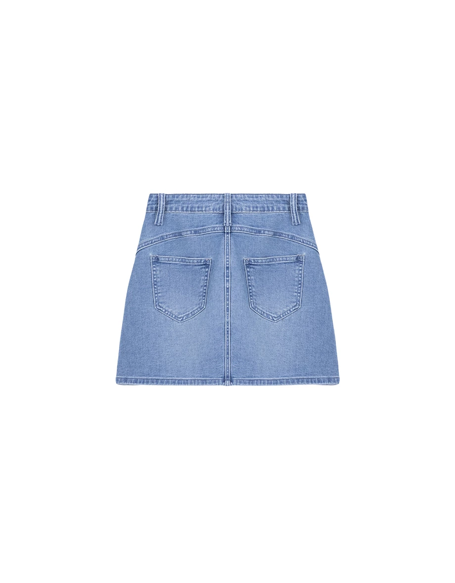 【Den!m LITE】High Waist Sculpting Jeans Denim A Line Mini Skirt 【Den!m LITE】High Waist Sculpting Jeans Denim A Line Mini Skirt