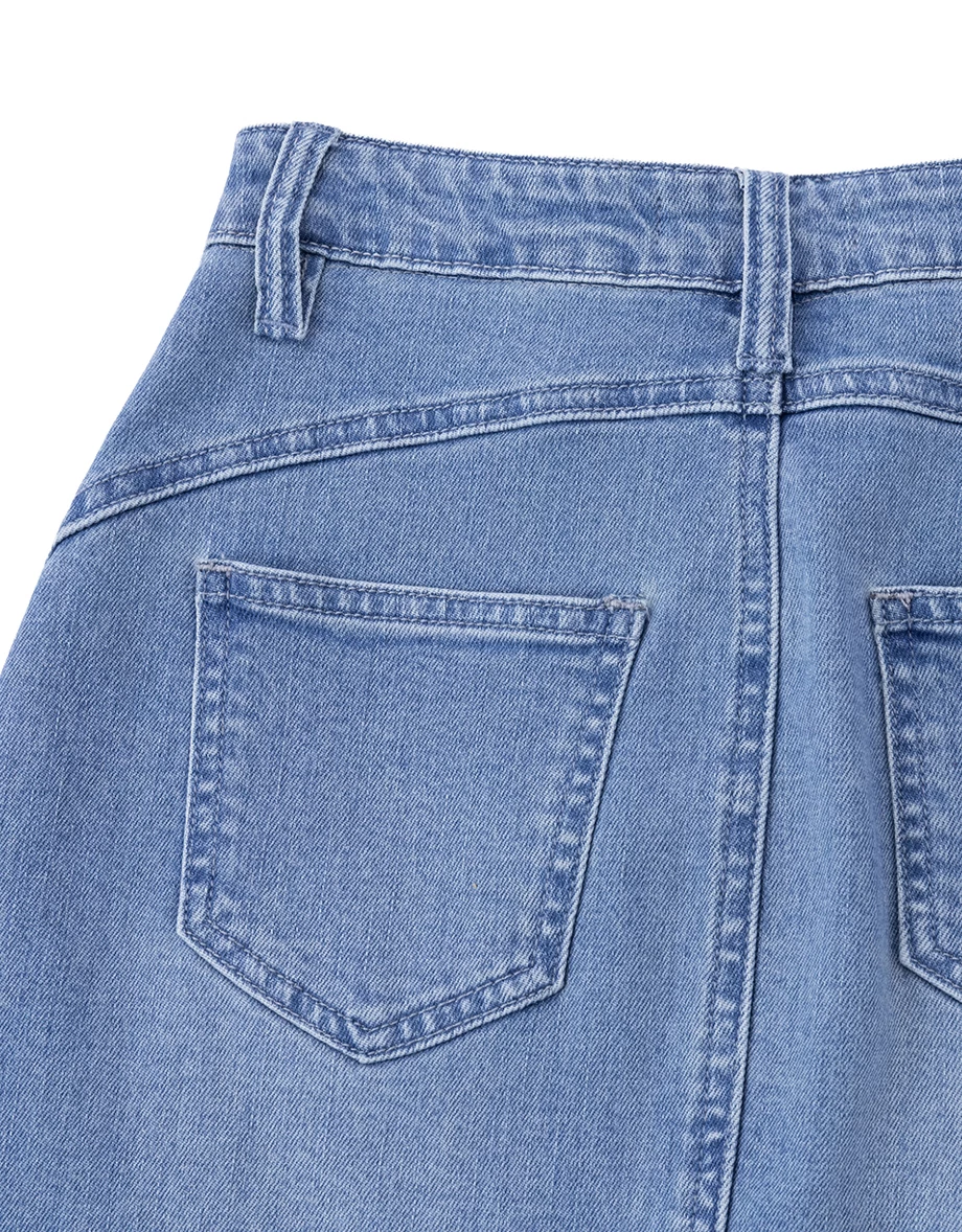 【Den!m LITE】High Waist Sculpting Jeans Denim A Line Mini Skirt 【Den!m LITE】High Waist Sculpting Jeans Denim A Line Mini Skirt