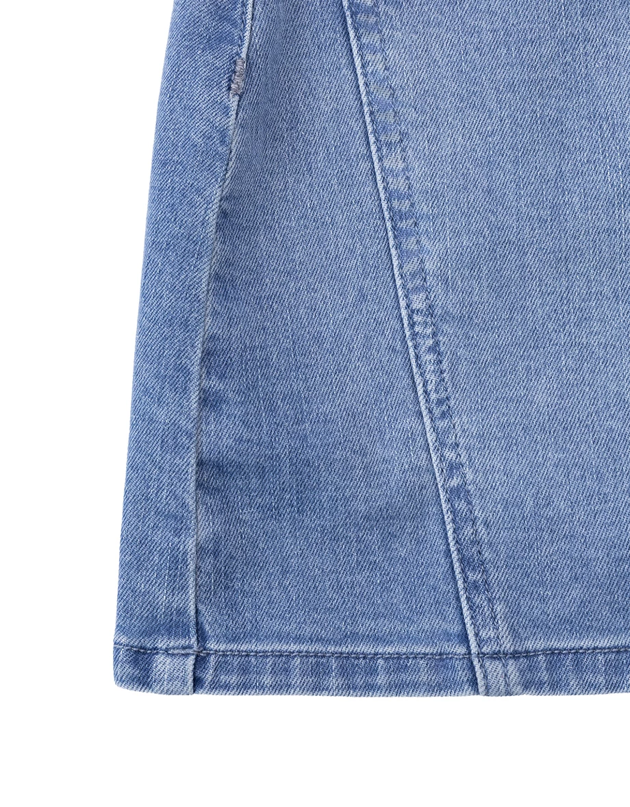【Den!m LITE】High Waist Sculpting Jeans Denim A Line Mini Skirt 【Den!m LITE】High Waist Sculpting Jeans Denim A Line Mini Skirt