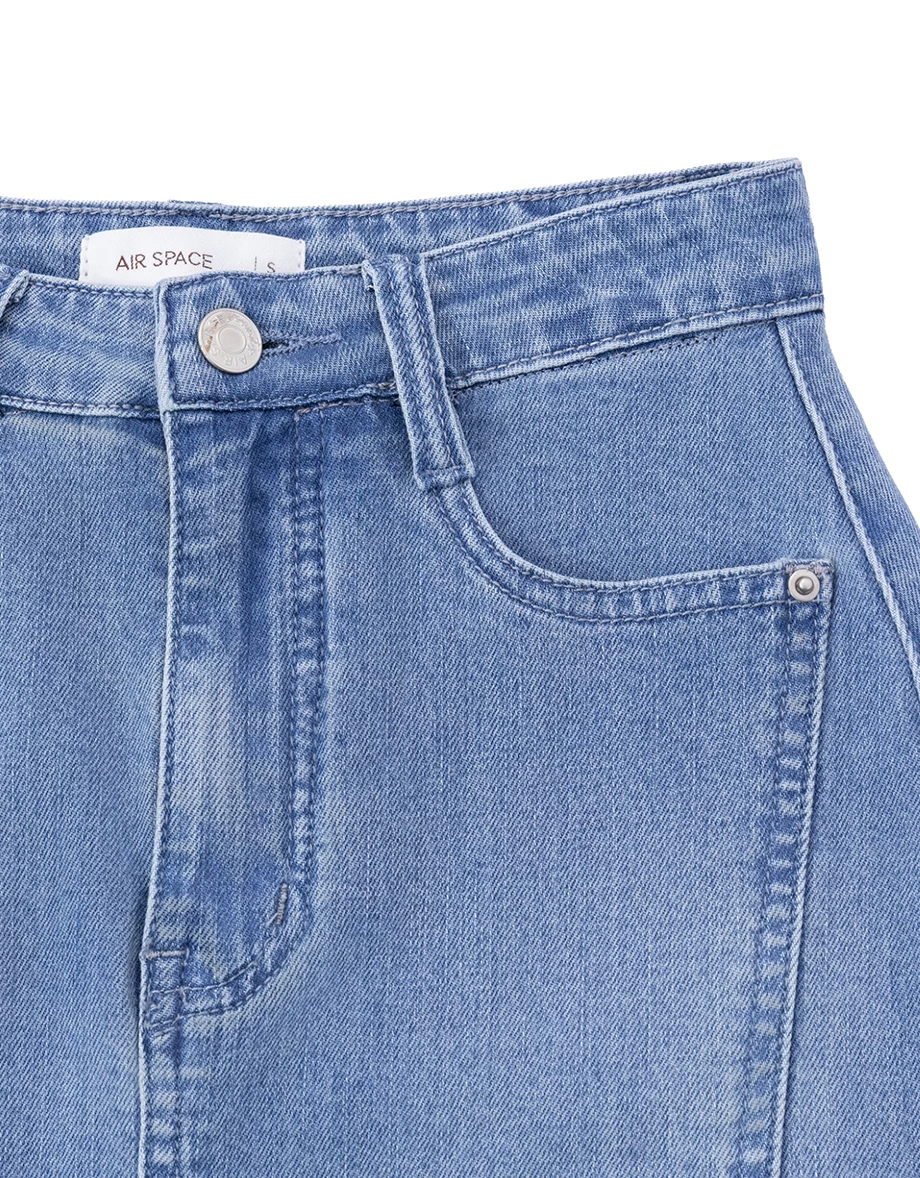 【Den!m LITE】High Waist Sculpting Jeans Denim A Line Mini Skirt 【Den!m LITE】High Waist Sculpting Jeans Denim A Line Mini Skirt