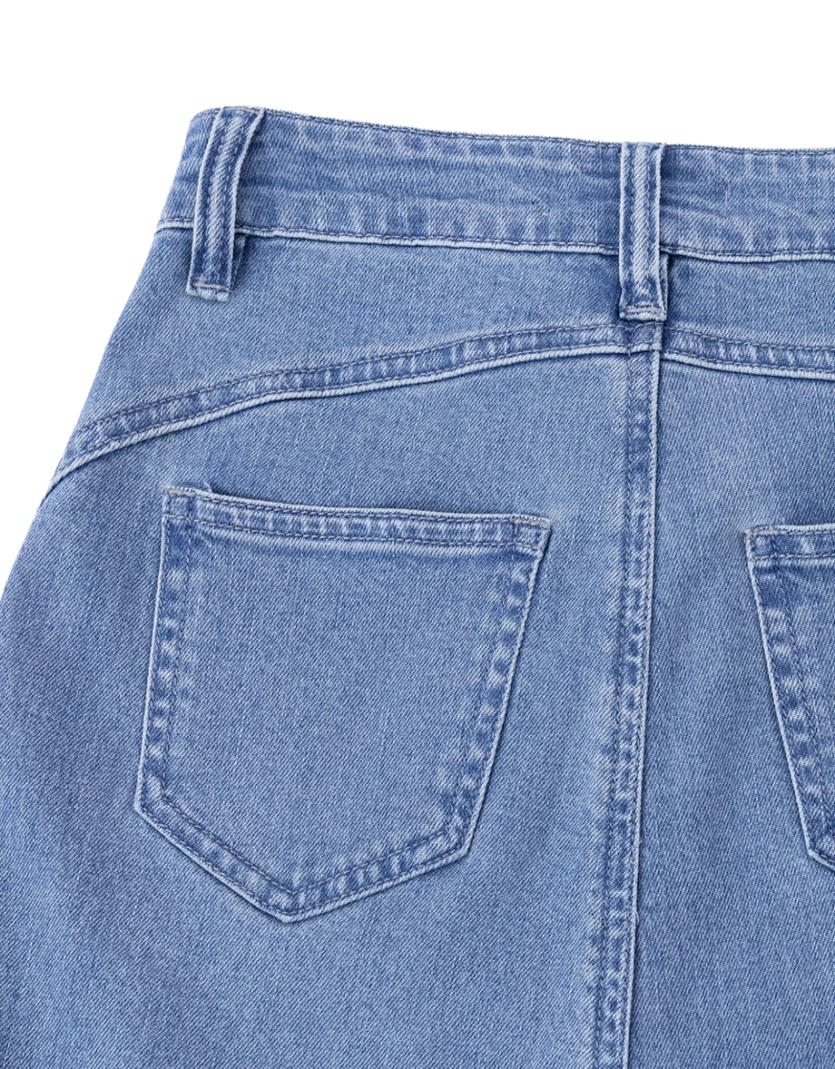 【Den!m LITE】High Waist Sculpting V Back Skinny Jeans Denim Flare Pants 【Den!m LITE】High Waist Sculpting V Back Skinny Jeans Denim Flare Pants