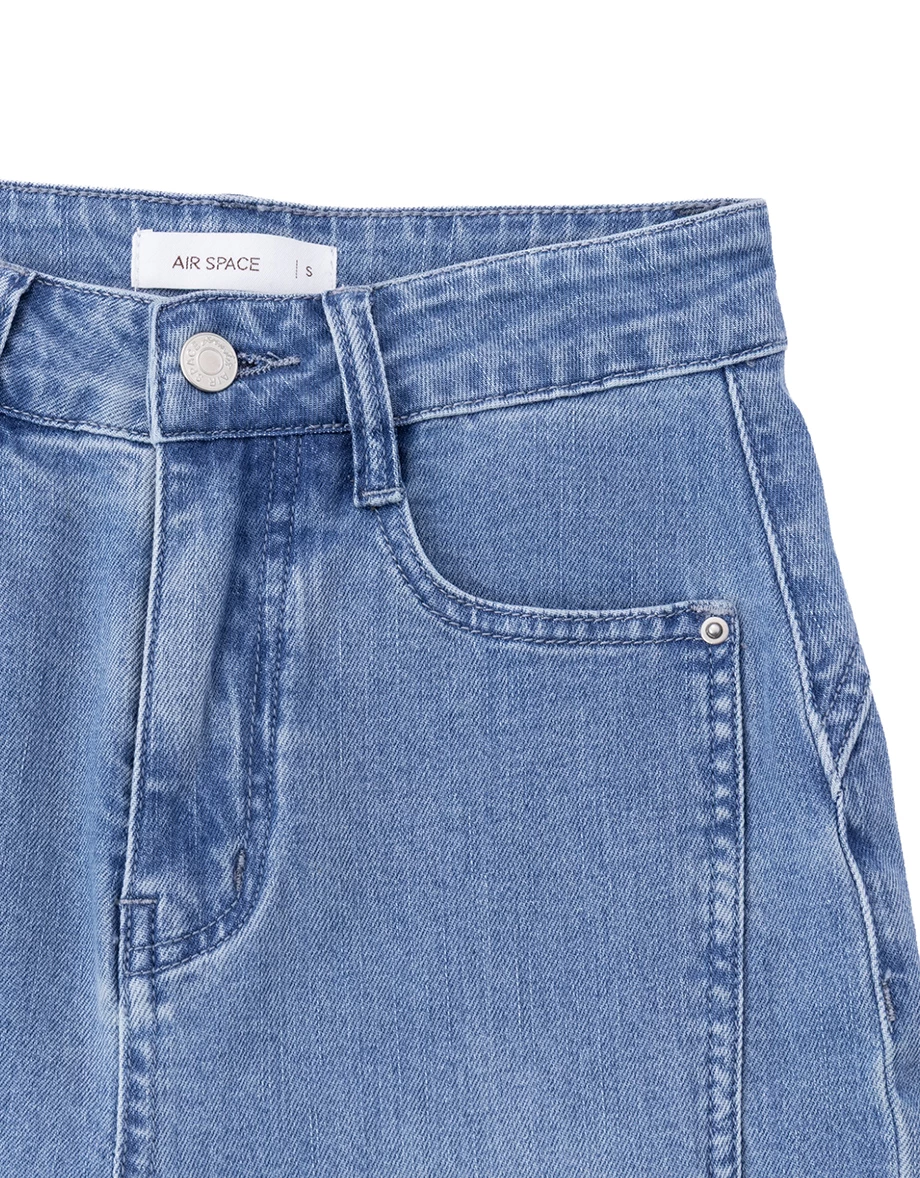 【Den!m LITE】High Waist Sculpting V Back Skinny Jeans Denim Flare Pants 【Den!m LITE】High Waist Sculpting V Back Skinny Jeans Denim Flare Pants