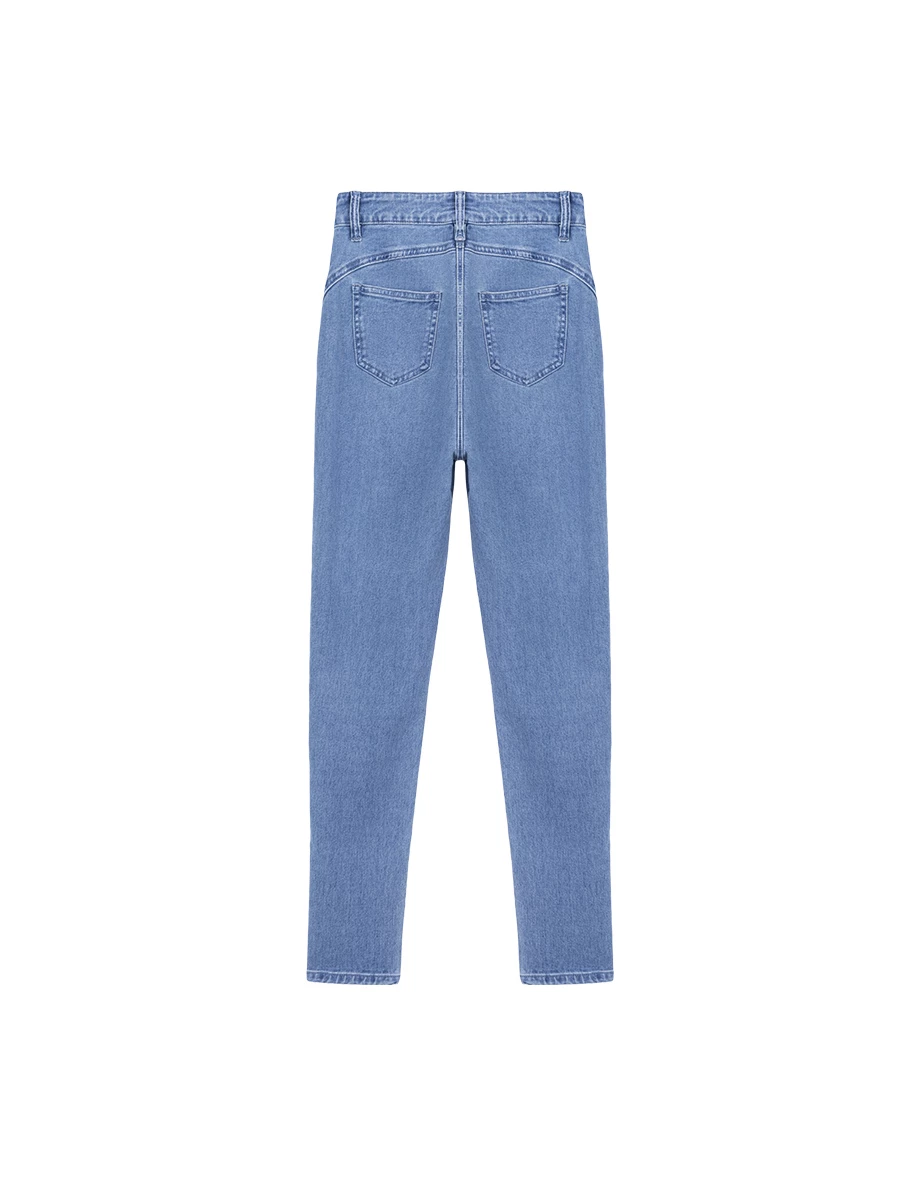 【Den!m LITE】High Waist Sculpting V Back Skinny Jeans Denim Flare Pants 【Den!m LITE】High Waist Sculpting V Back Skinny Jeans Denim Flare Pants