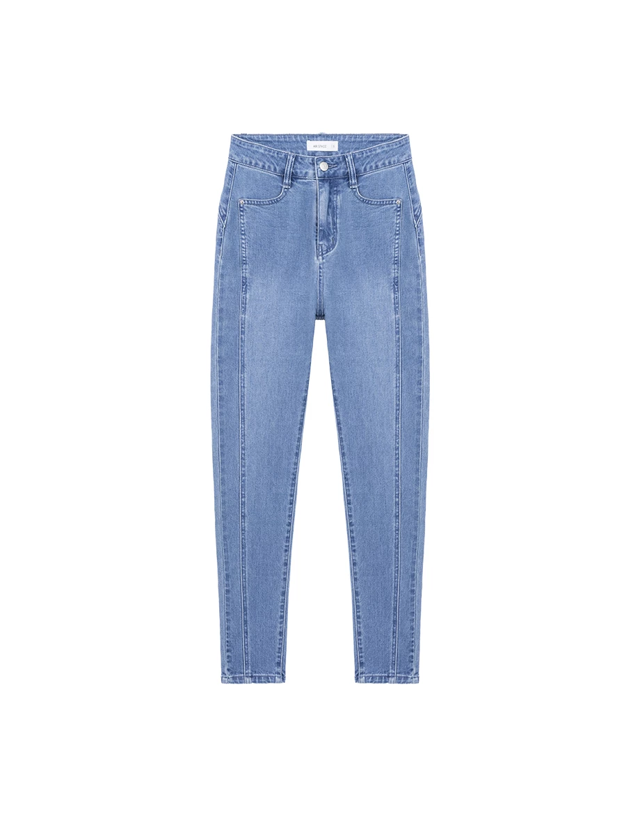 【Den!m LITE】High Waist Sculpting V Back Skinny Jeans Denim Flare Pants 【Den!m LITE】High Waist Sculpting V Back Skinny Jeans Denim Flare Pants