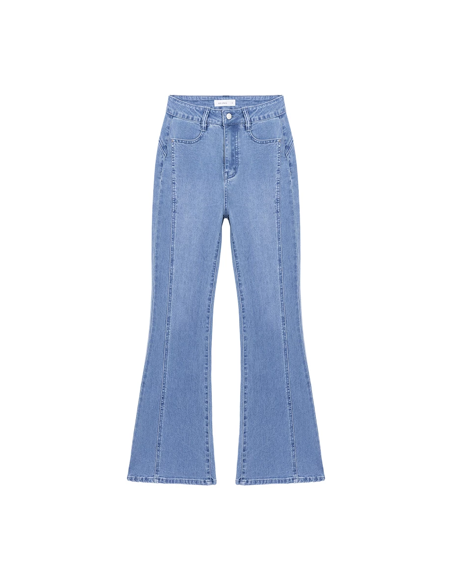 【Den!m LITE】High Waist Sculpting Contour Skinny Jeans Denim Flare Pants