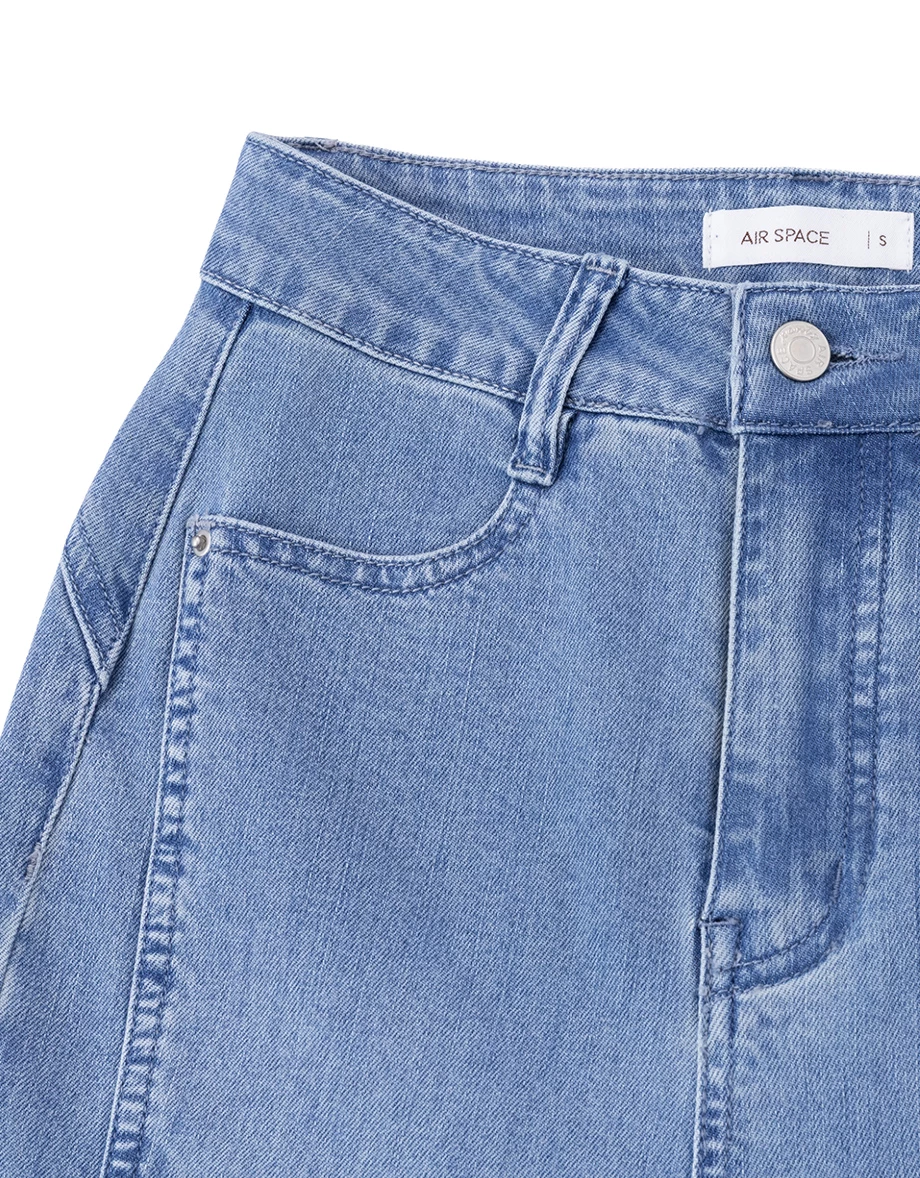 【Den!m LITE】High Waist Sculpting Contour Skinny Jeans Denim Flare Pants 【Den!m LITE】High Waist Sculpting Contour Skinny Jeans Denim Flare Pants