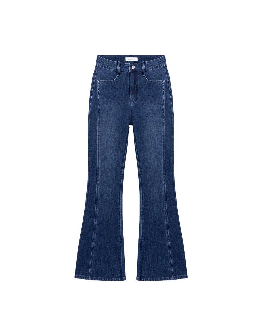 【Den!m LITE】High Waist Sculpting Contour Skinny Jeans Denim Flare Pants