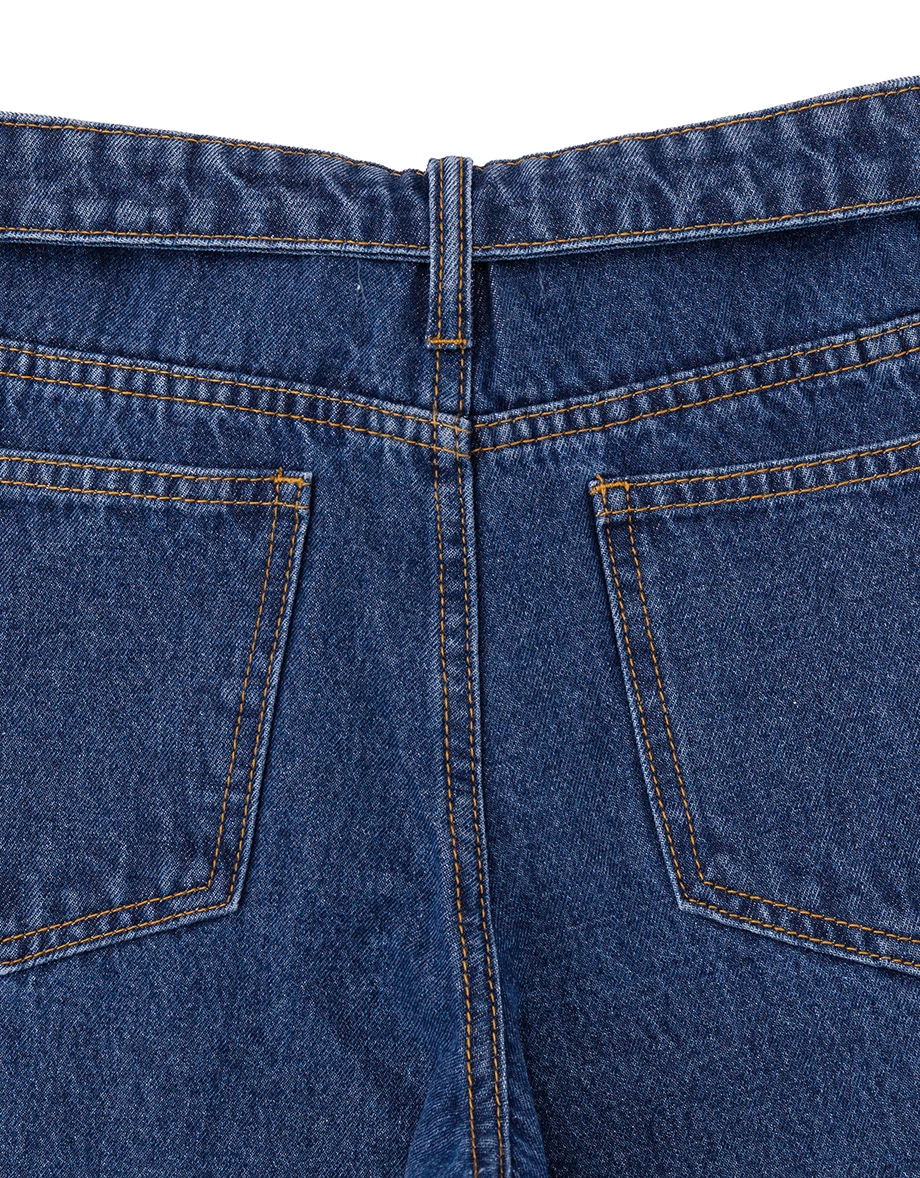Low Waist Foldover Jeans Denim Wide Leg Pants Low Waist Foldover Jeans Denim Wide Leg Pants