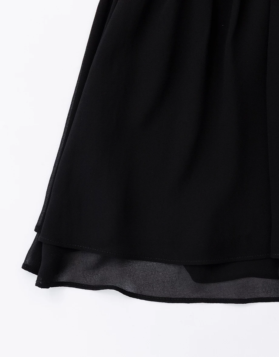 Sheer Puff Sleeve Lace Tie Front Tiered Ruffle Chiffon Mini Dress Sheer Puff Sleeve Lace Tie Front Tiered Ruffle Chiffon Mini Dress