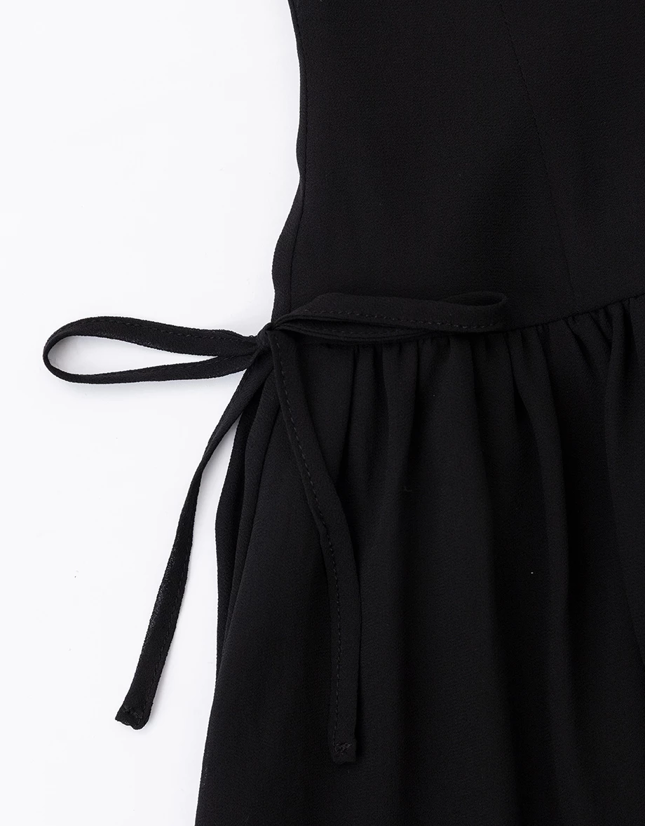 Sheer Puff Sleeve Lace Tie Front Tiered Ruffle Chiffon Mini Dress Sheer Puff Sleeve Lace Tie Front Tiered Ruffle Chiffon Mini Dress