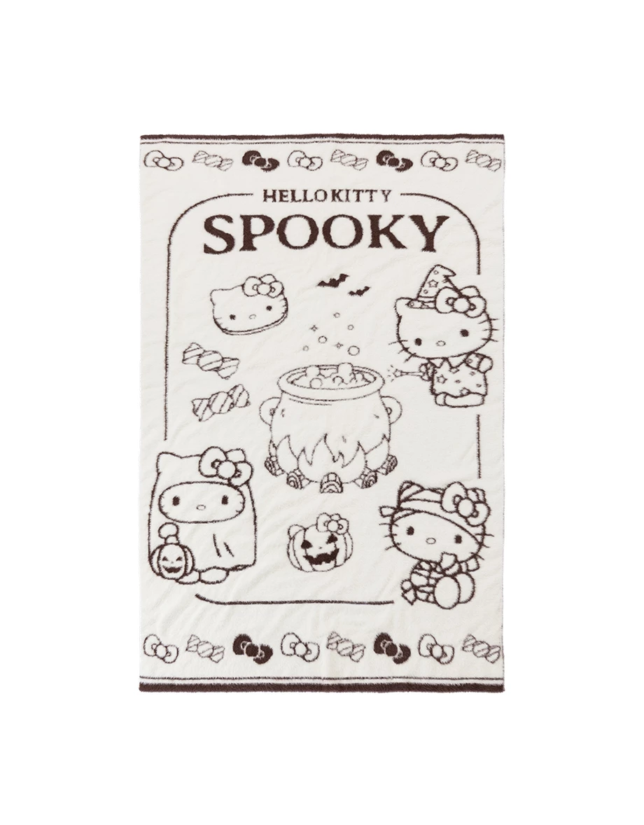 【Hello Kitty】滿版毛織圖案絨毛毯