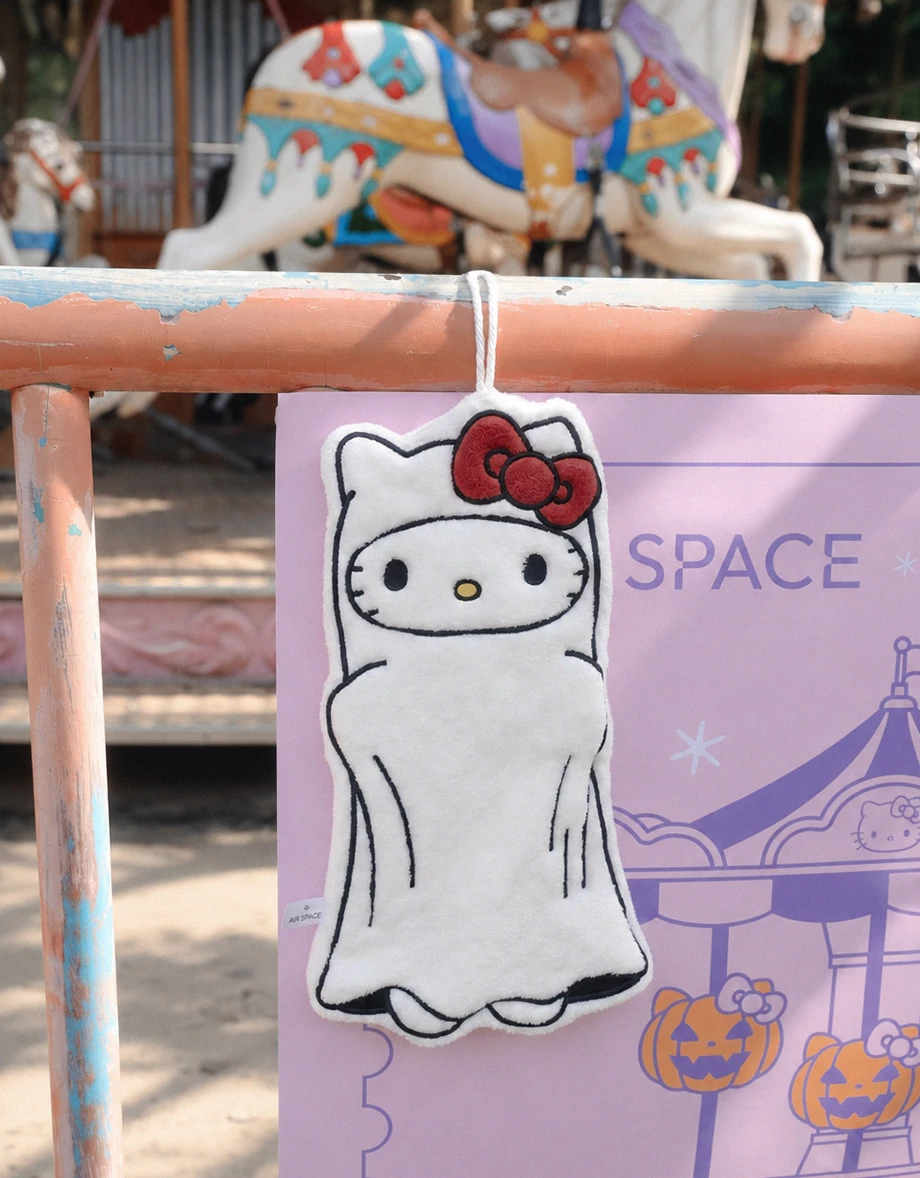 【Hello Kitty】長腿Kitty造型細絨擦手巾