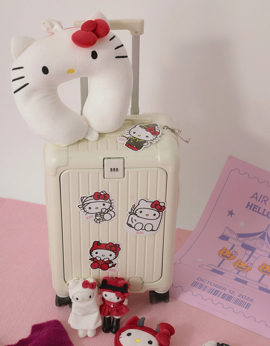 【Hello Kitty】一體式翻面收納細絨造型頸枕 【Hello Kitty】一體式翻面收納細絨造型頸枕