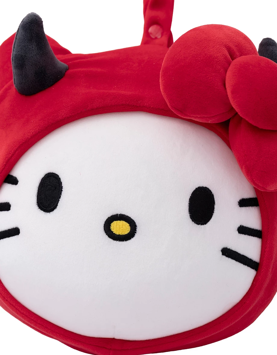 【Hello Kitty】一體式翻面收納細絨造型頸枕 【Hello Kitty】一體式翻面收納細絨造型頸枕