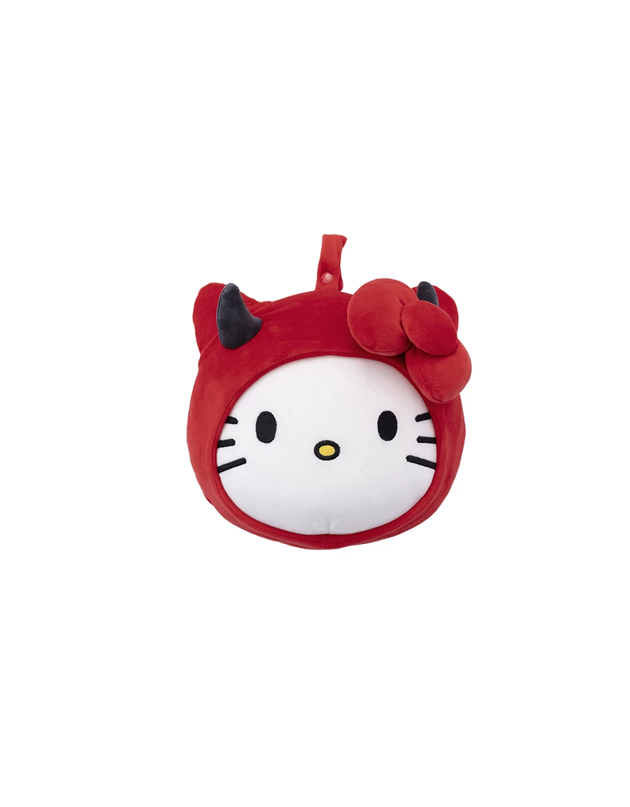 【Hello Kitty】一體式翻面收納細絨造型頸枕 【Hello Kitty】一體式翻面收納細絨造型頸枕
