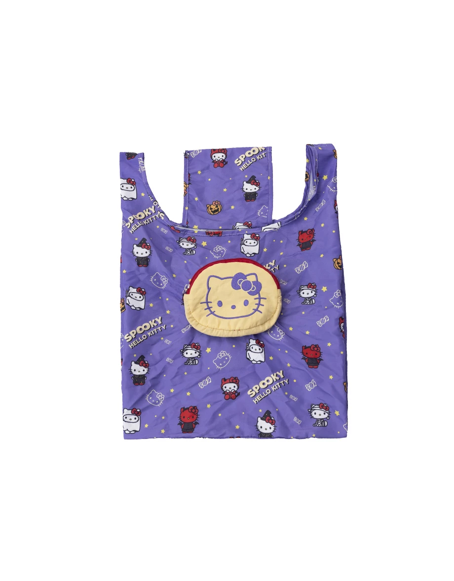 【Hello Kitty】一體式翻面收納購物袋絨毛大頭吊飾 【Hello Kitty】一體式翻面收納購物袋絨毛大頭吊飾